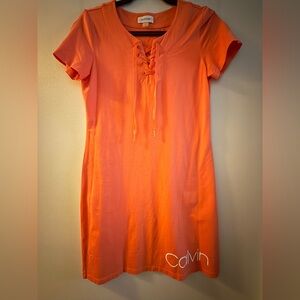 Calvin Klein Orange Mini Dress US Size M